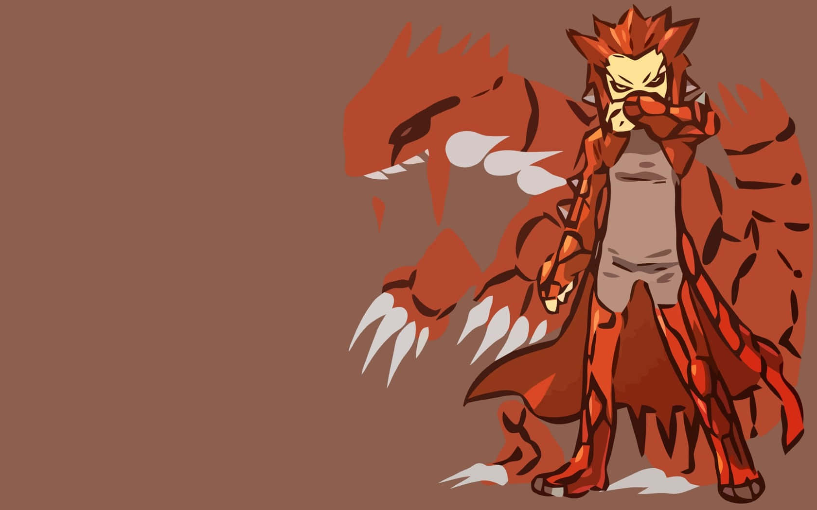 Groudon With Human Form Background
