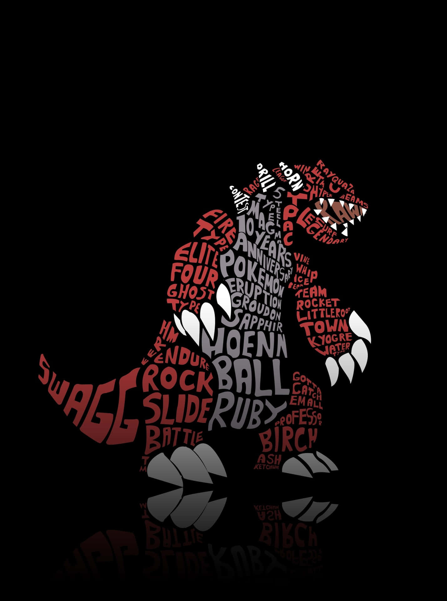 Groudon Word Art Background