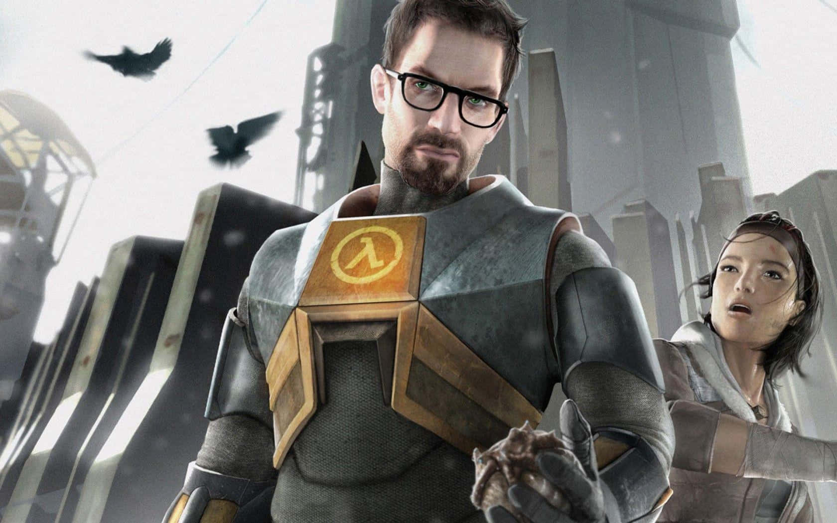 Ground-breaking Action In The Dystopian World Of Half Life 2 Background