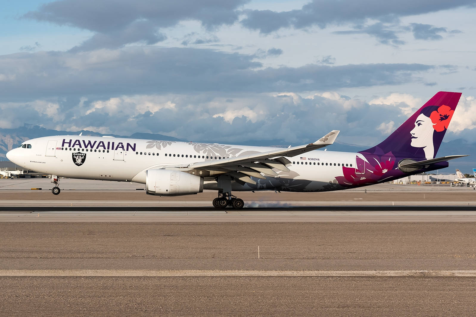 Ground-view Of A Hawaiian Airlines Plane Background