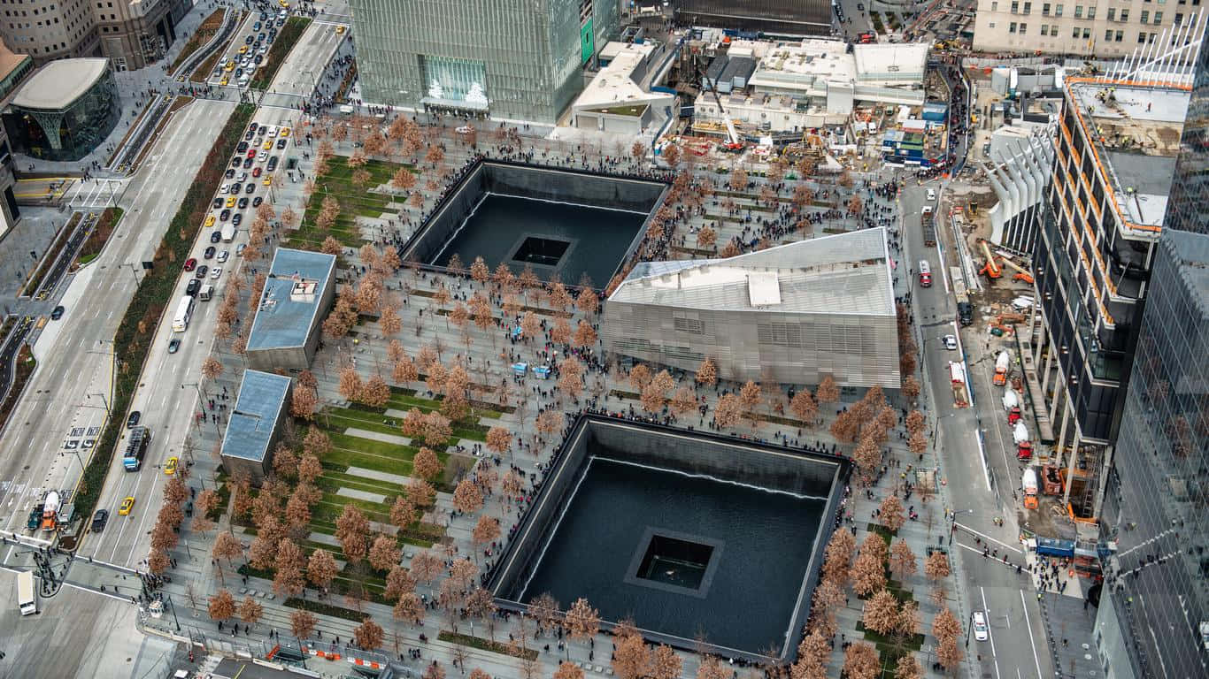 Ground Zero Memorial Aerial View Background