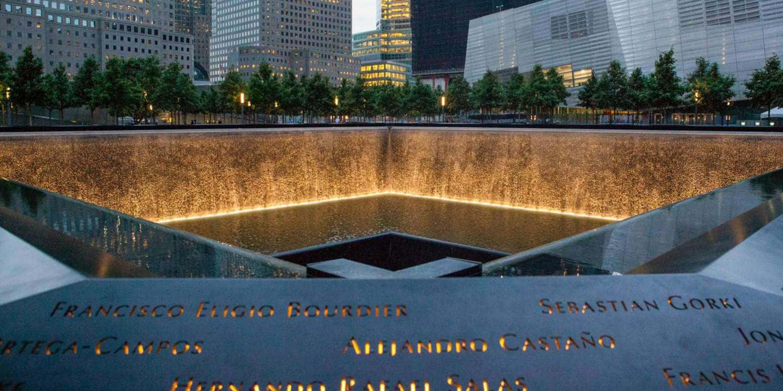 Ground Zero Reflecting Poolat Dusk Background