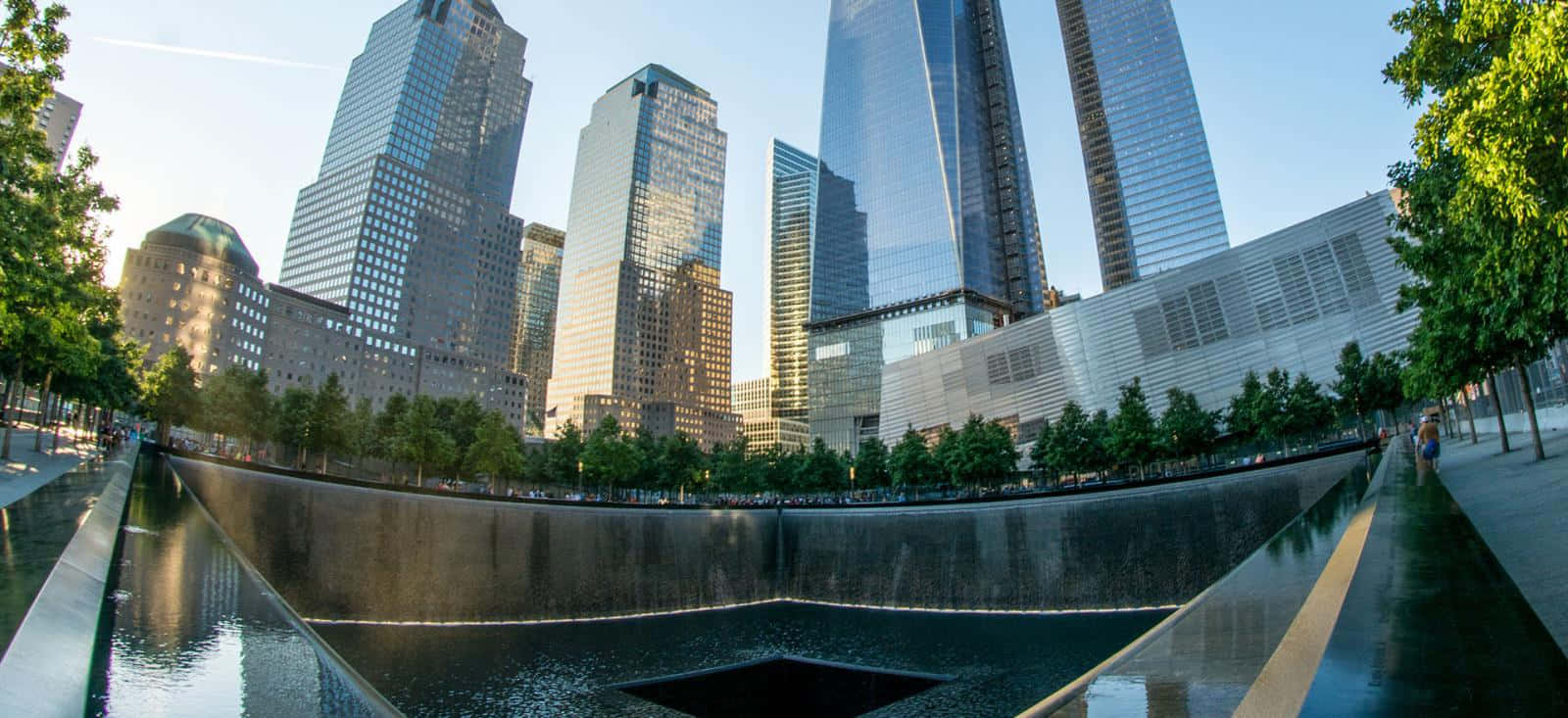 Ground Zero Reflecting Pools Dusk Background
