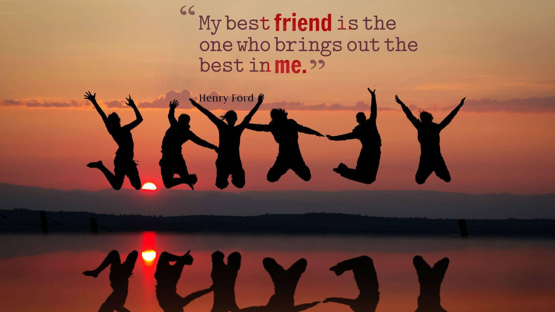 Group Friends Quote Henry Ford Jump Shpt Background