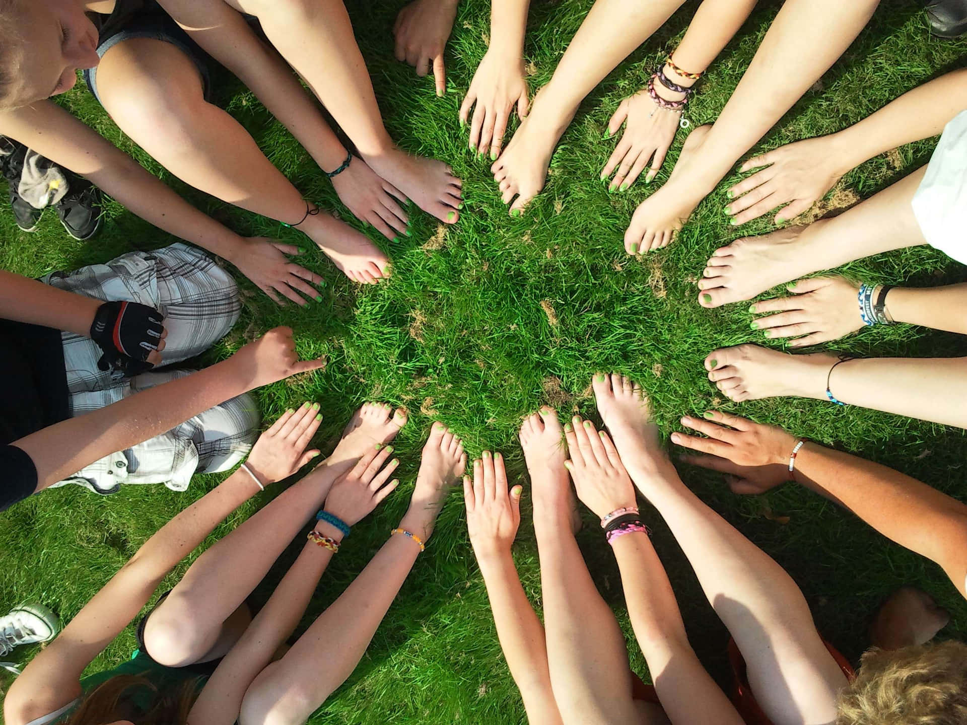 Group Of Friends With Hands Together