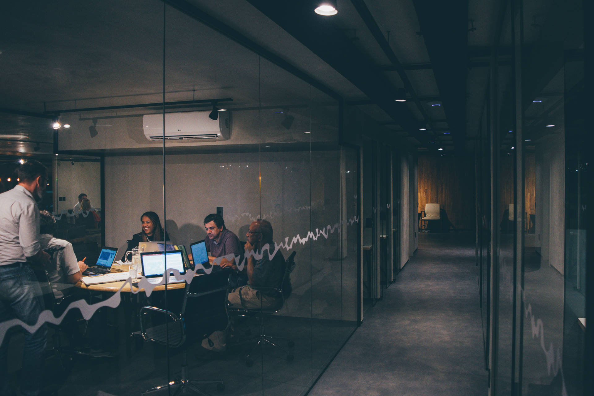 Group Of People In A Meeting Background