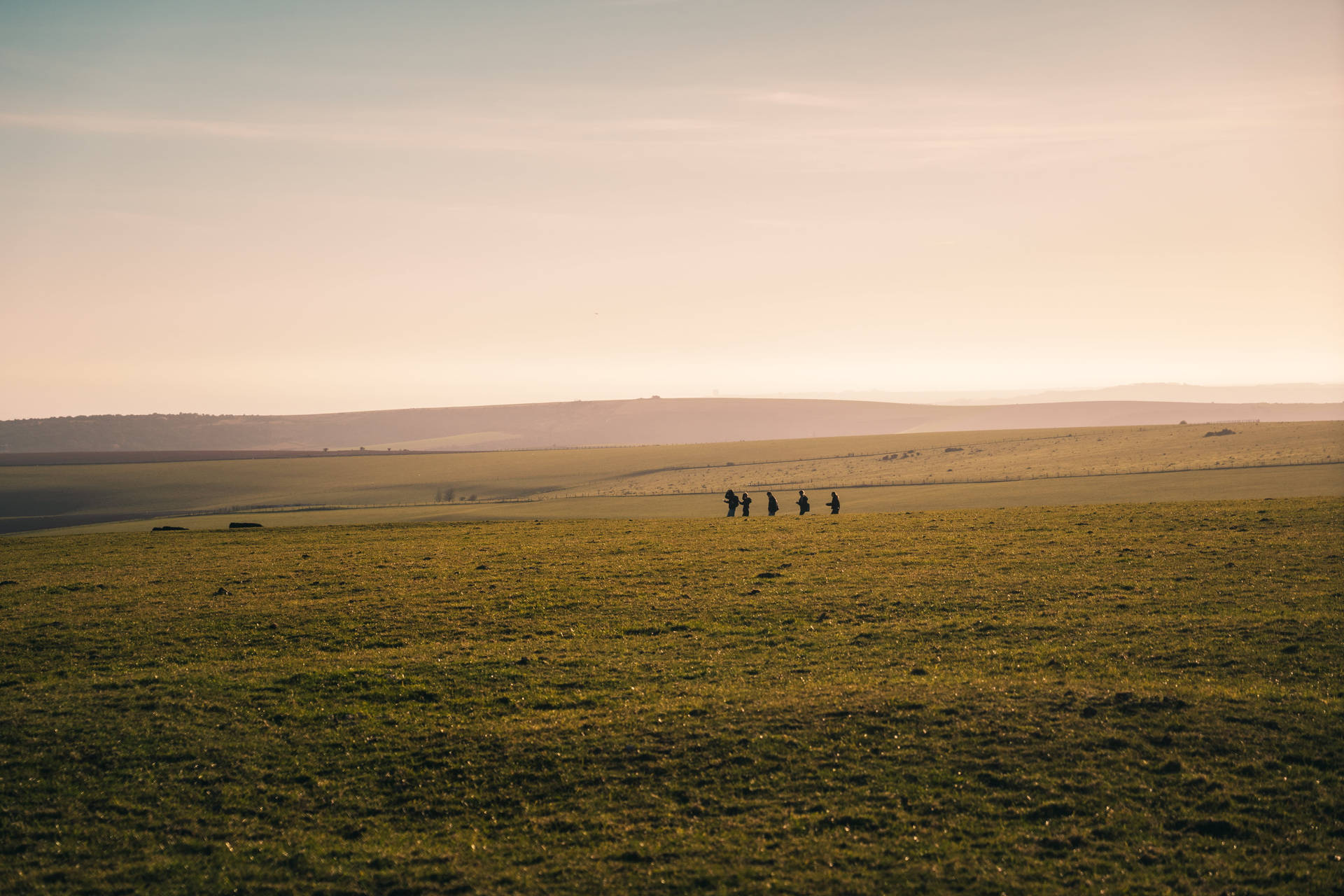 Group Of People Walking In The Diatnce