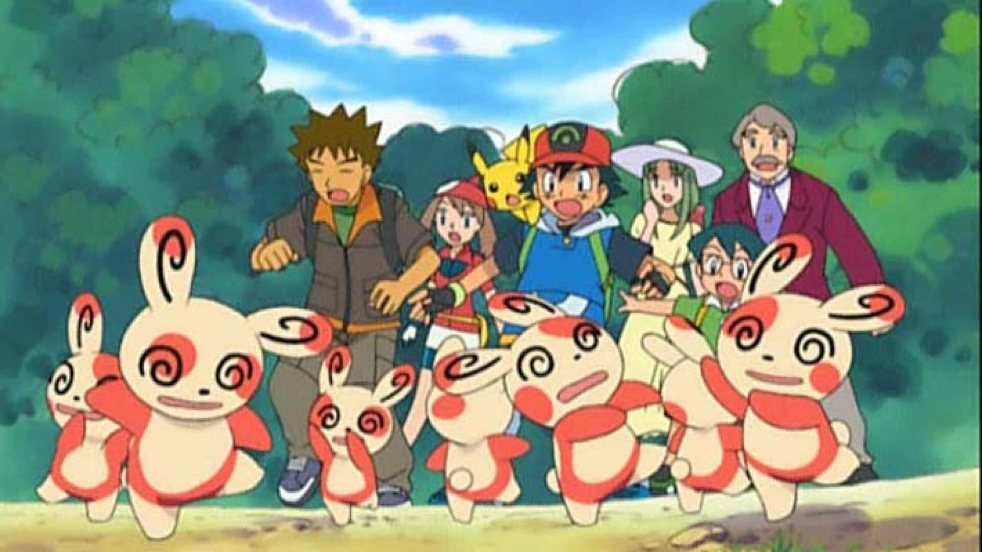 Group Of Spinda In Anime