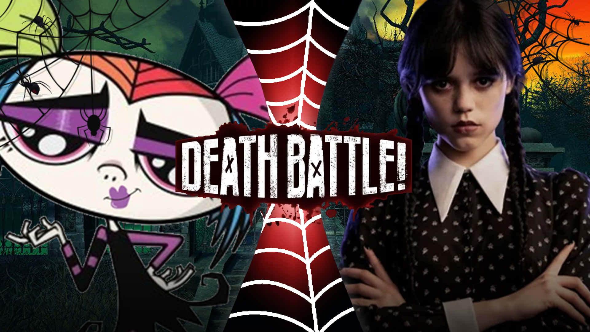 Growing Up Creepie Enjoying Her Wednesday Amidst Insects Background