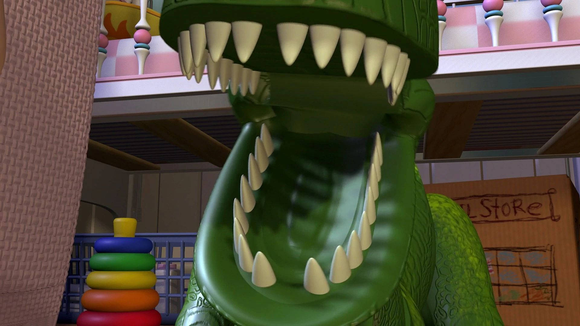 Growling Toy Story Rex Background