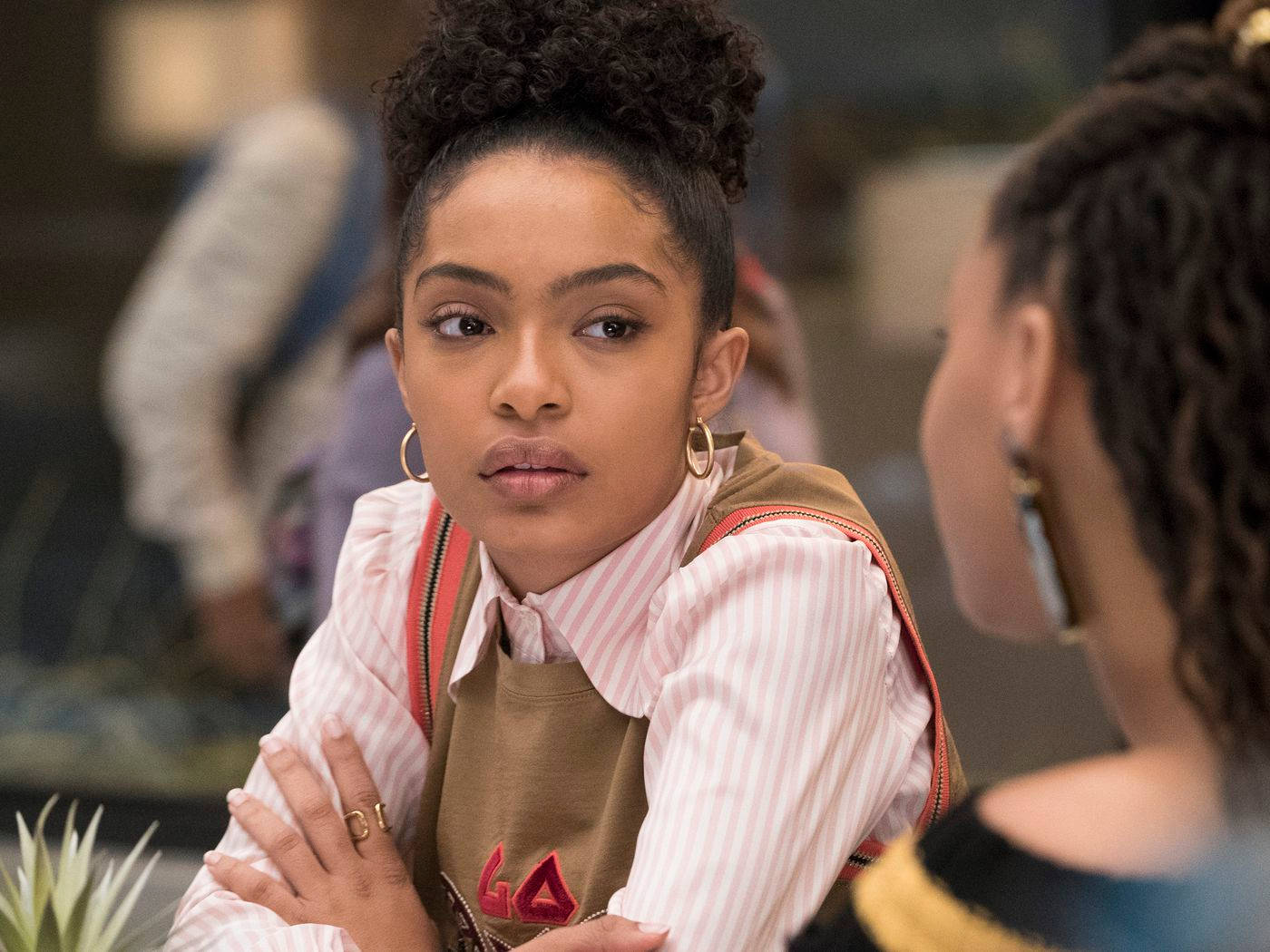 Grown Ish Zoey Johnson Serious Face Scene Background