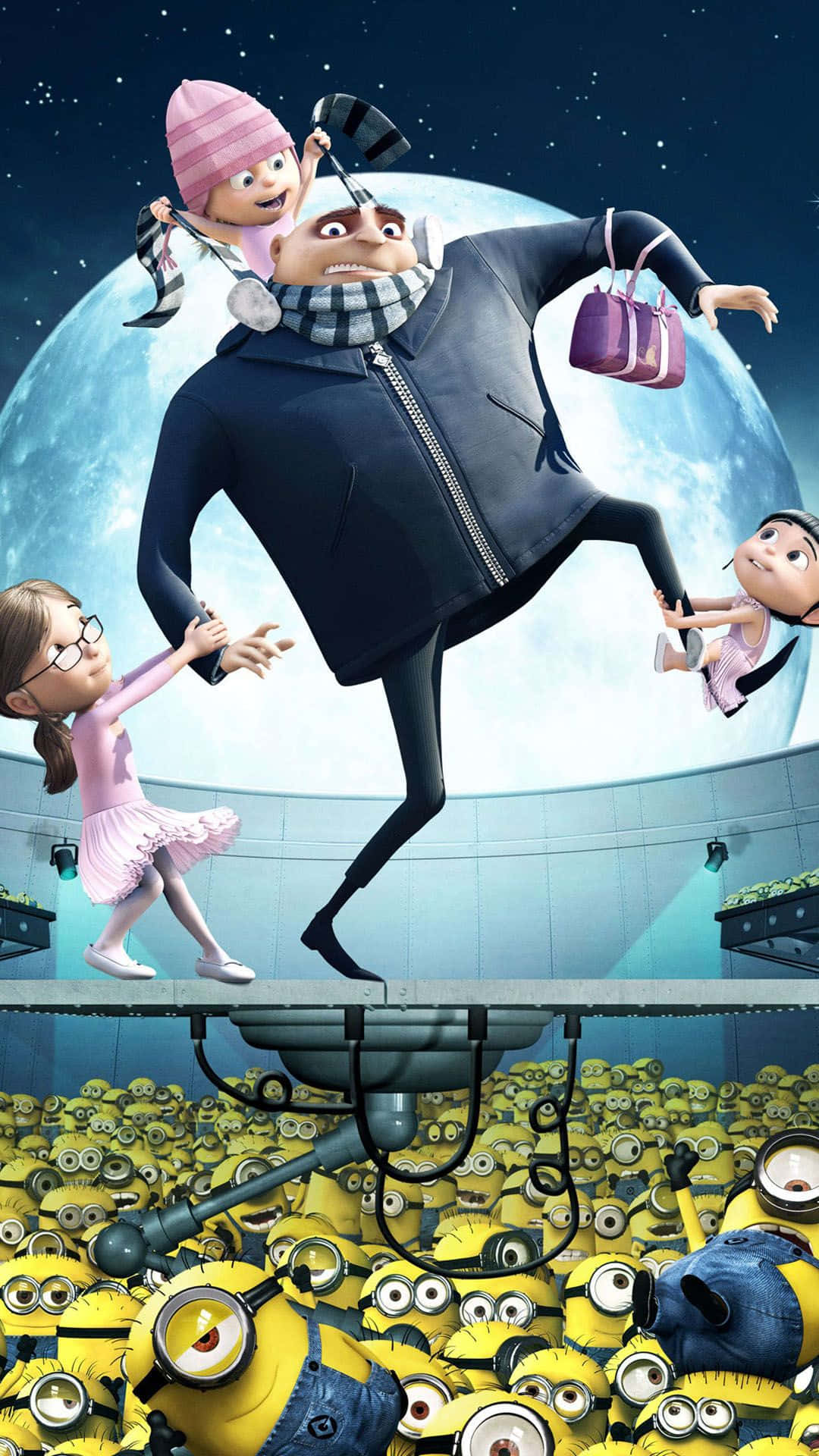 Gru And Daughters Despicable Me Minion Iphone Background
