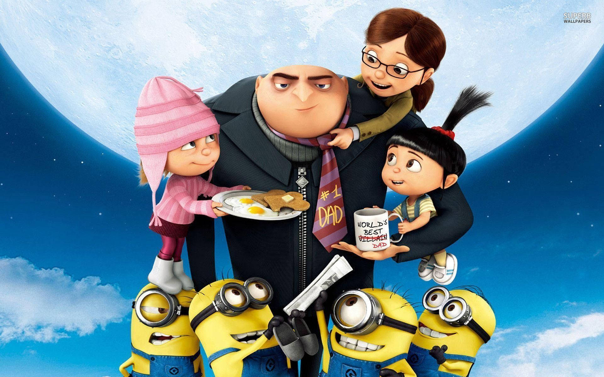 Gru Daughters Minions Despicable Me 2 Background