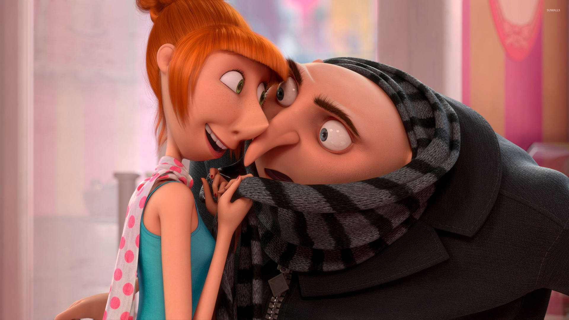 Gru Lucy Face To Face Despicable Me 2 Background