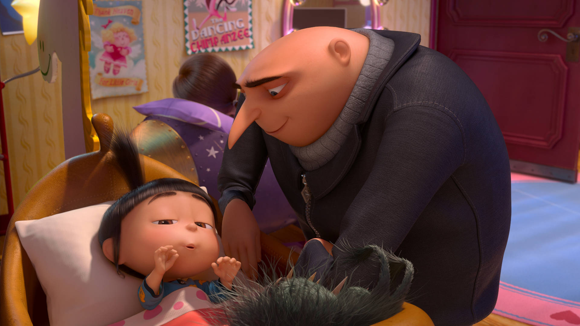 Gru Tucking Agnes Despicable Me 2 Background