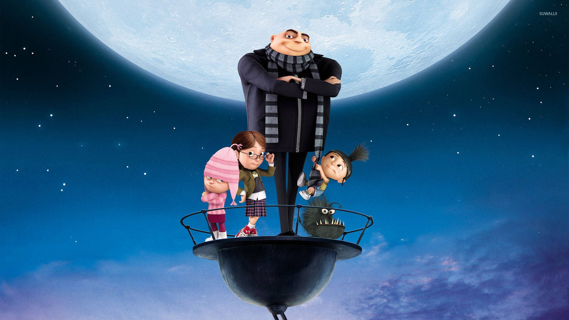 Gru With Daughters Despicable Me 2