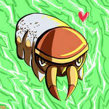 Grubbin Pokemon Cartoon Art Background