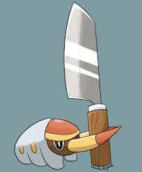 Grubbin Pokemon With Knife Background