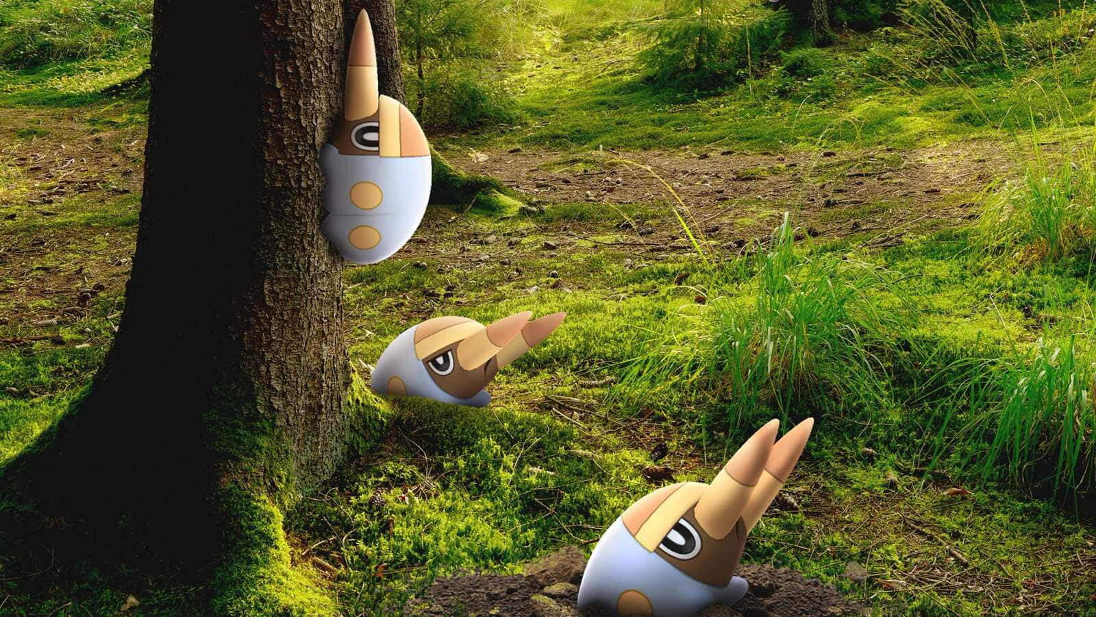 Grubbin Pokemonin Nature Background