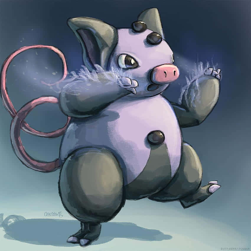 Grumpig In Its Action Pose Background
