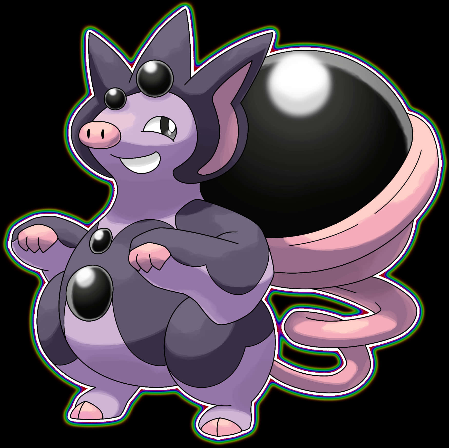 Grumpig With Huge Pearl On Tail Background