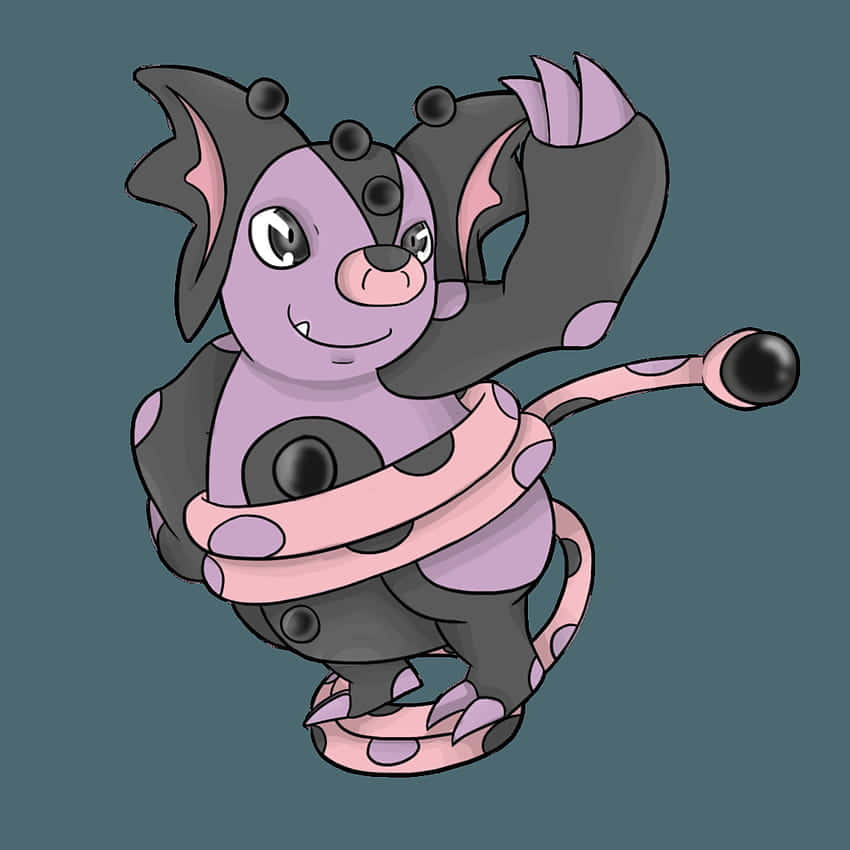 Grumpig Wtih Tail Wrapped On Body Background