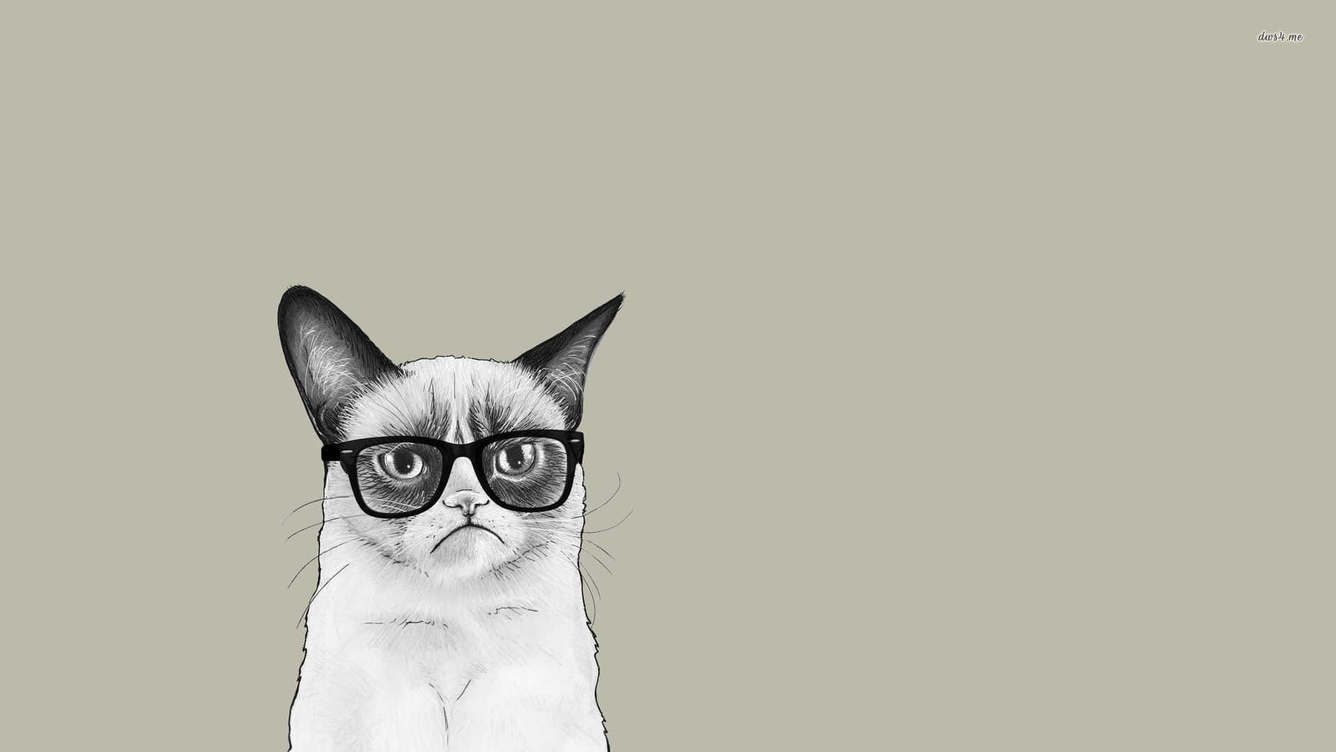 Grumpy Cat Glasses Background
