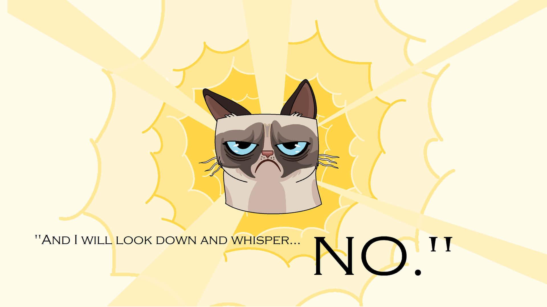 Grumpy Cat No Look Down And Miser Background