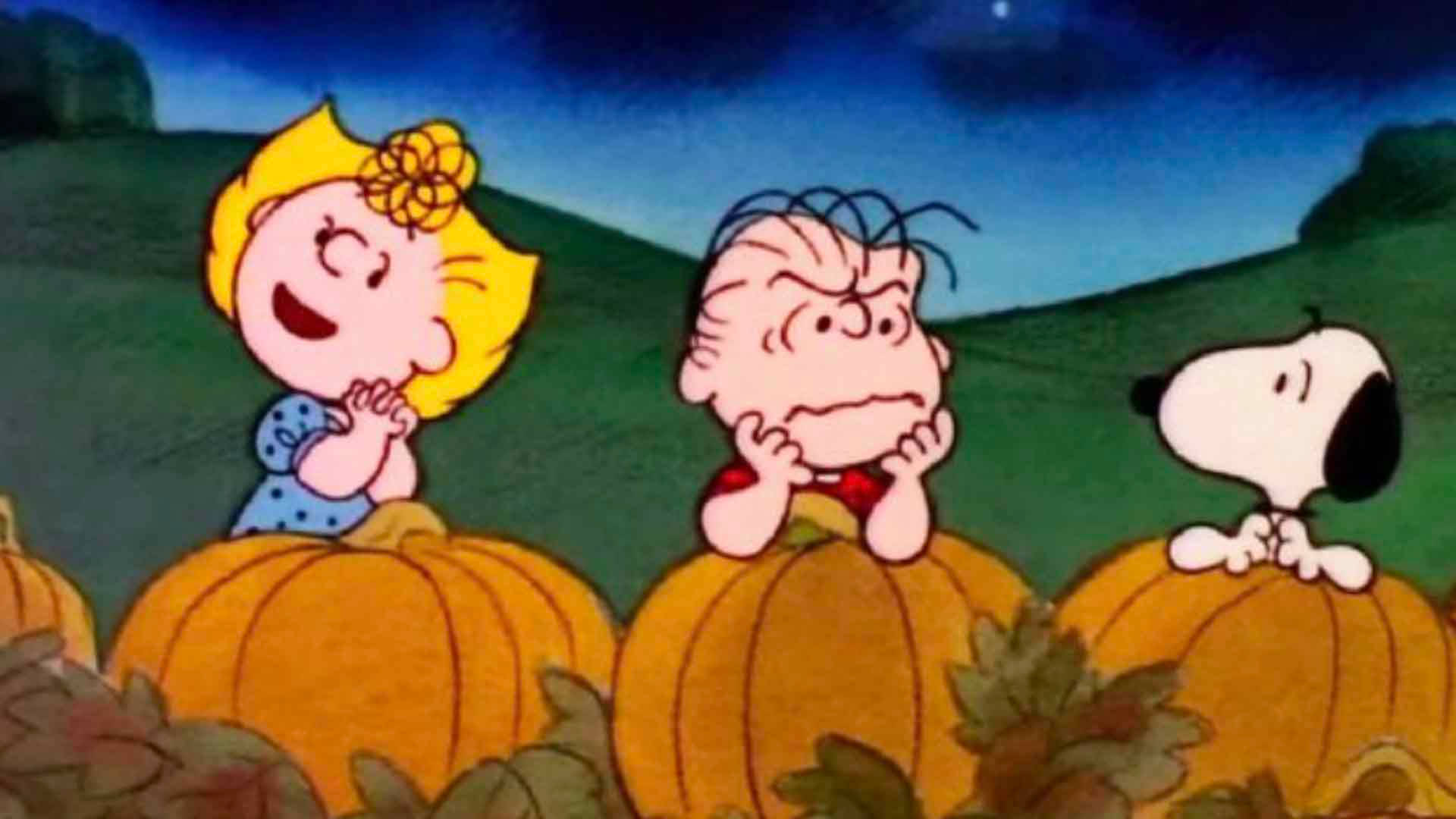 Grumpy Charlie Brown Halloween Background