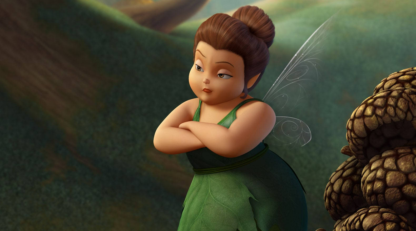 Grumpy Fairy Mary In Tinker Bell Background