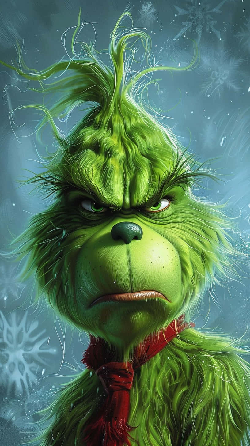 Grumpy Grinch Portrait Background