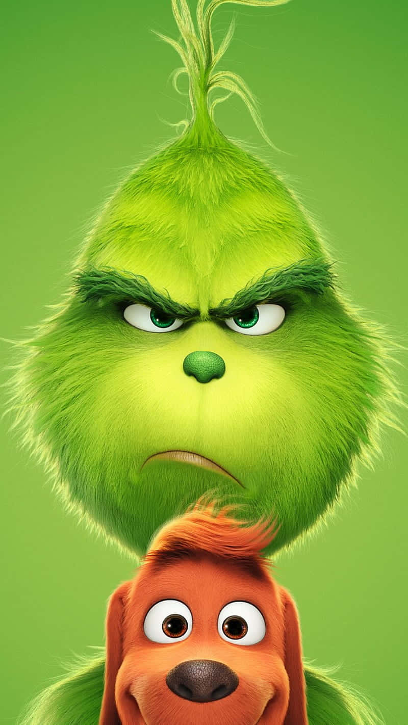 Grumpy Grinchand Loyal Dog Background