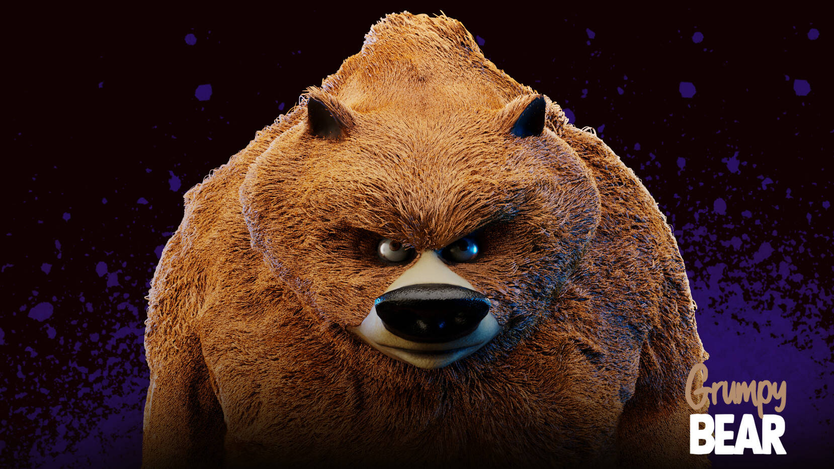 Grumpy Kodiak Bear Background