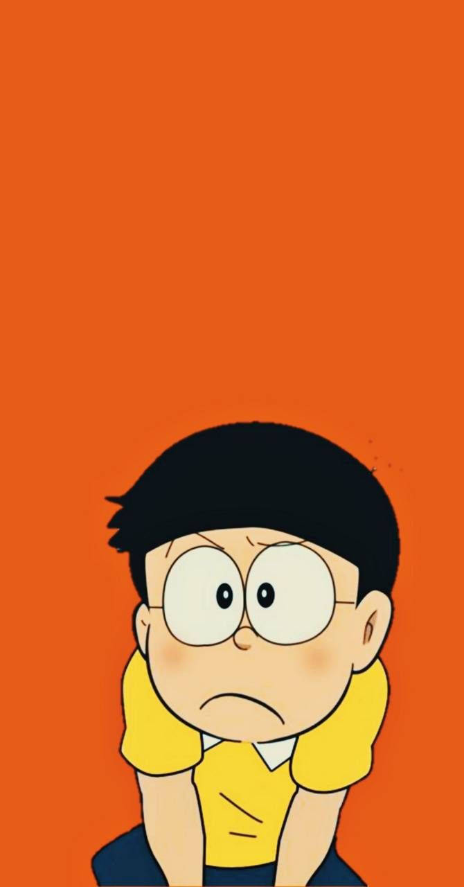 Grumpy Nobita Minimalist Poster Background