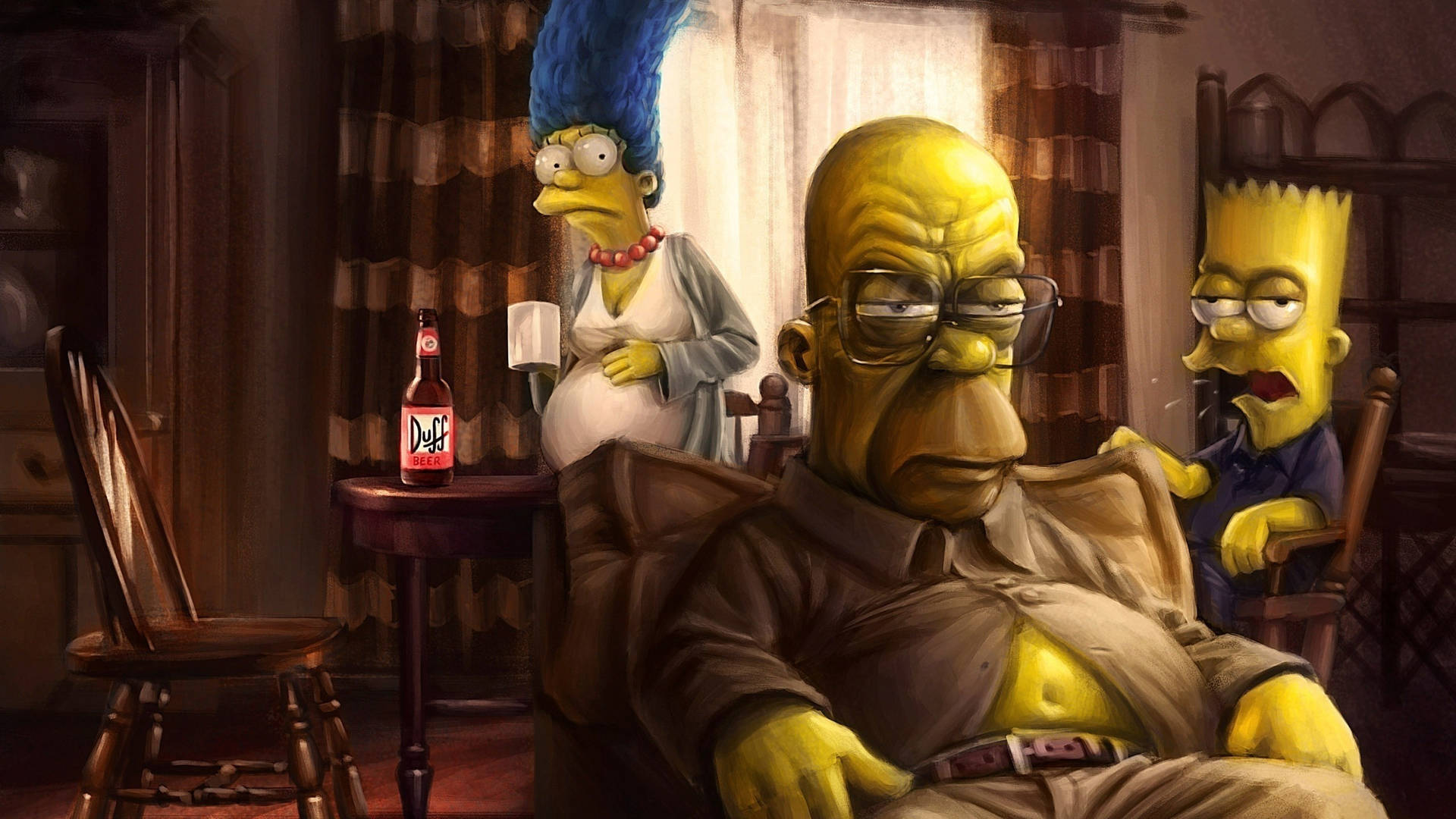 Grumpy Old Homer Simpson Funny Background