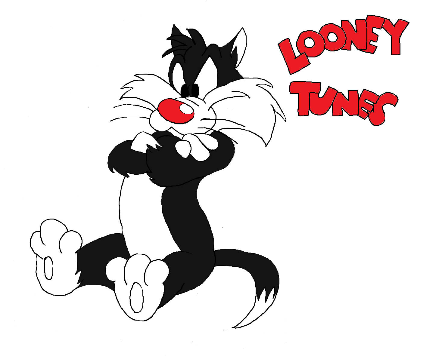 Grumpy Sylvester Cat In High Resolution Background