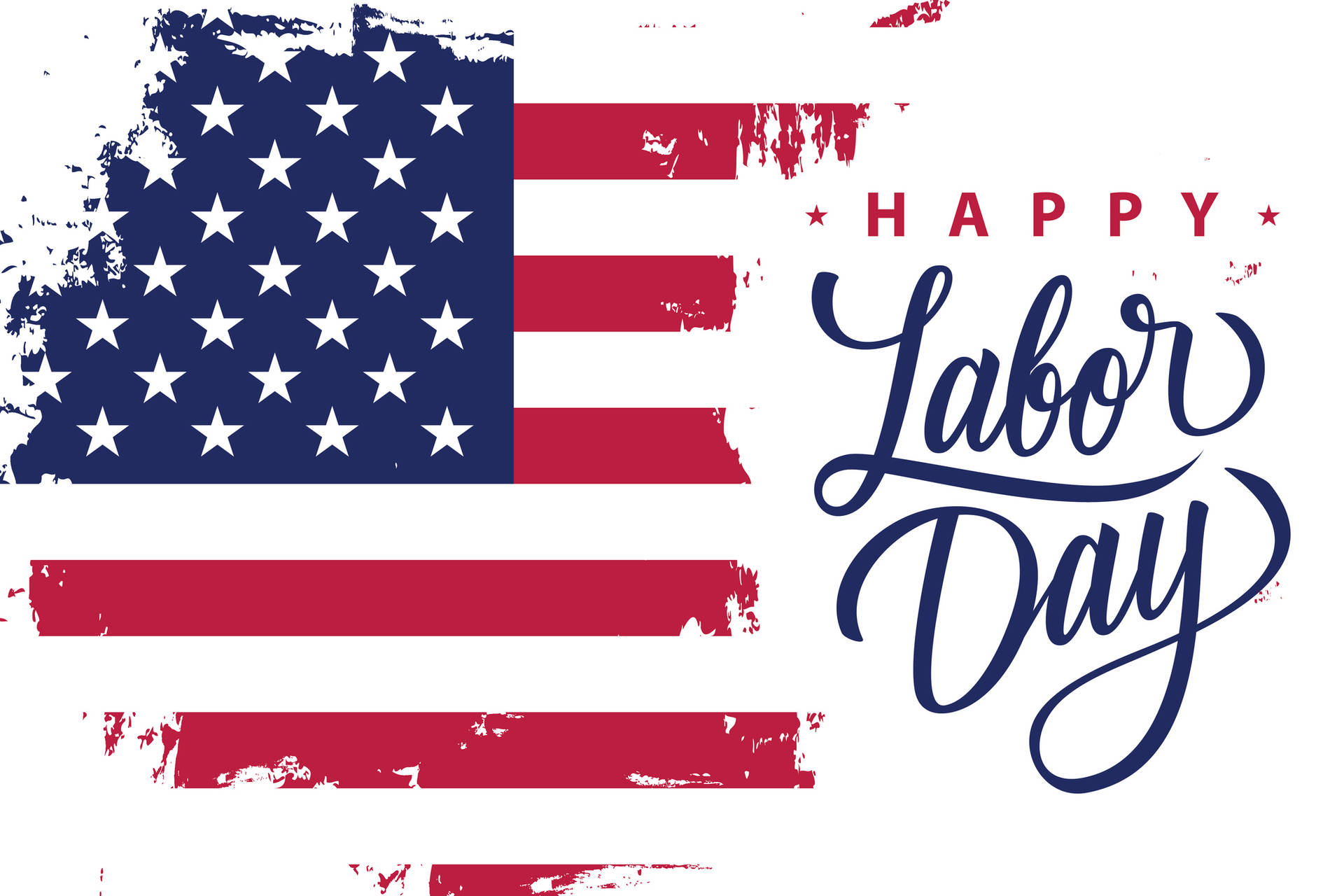 Grunge American Flag Labor Day Cover Background