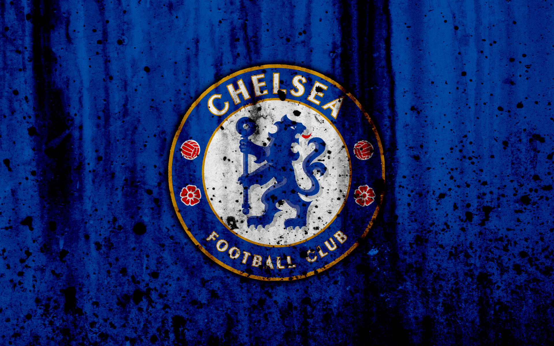 Grunge Blue Chelsea Emblem