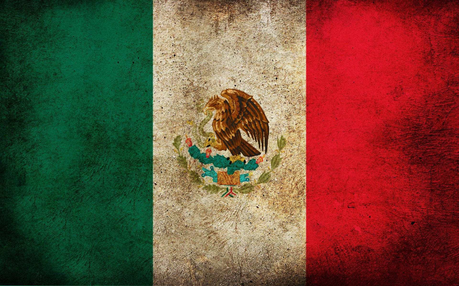 Grunge Flag Of Mexico Background
