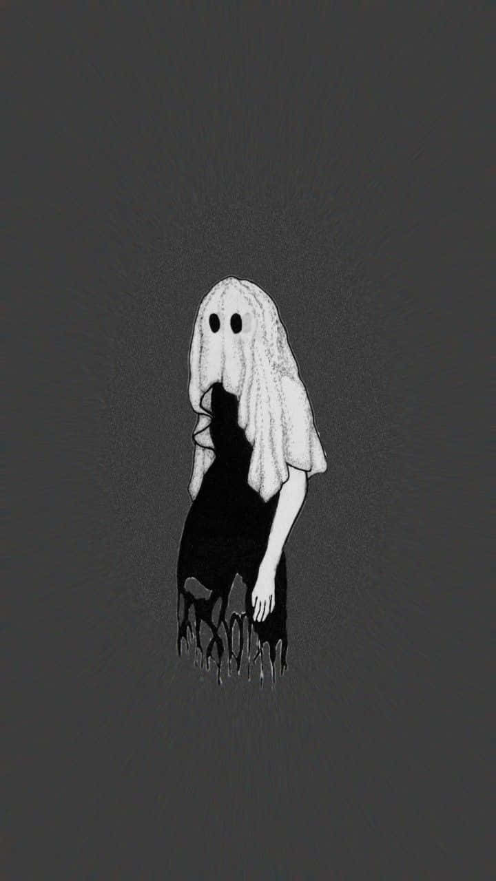Grunge Ghost Halloween Artwork