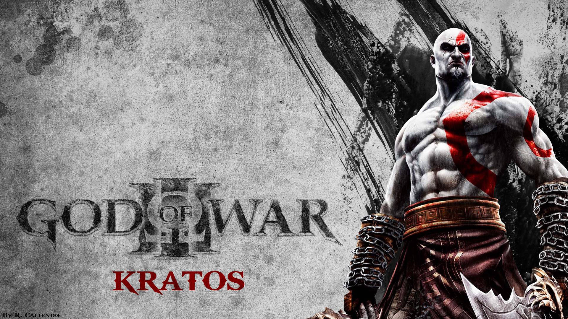 Grunge God Of War Kratos Poster Background