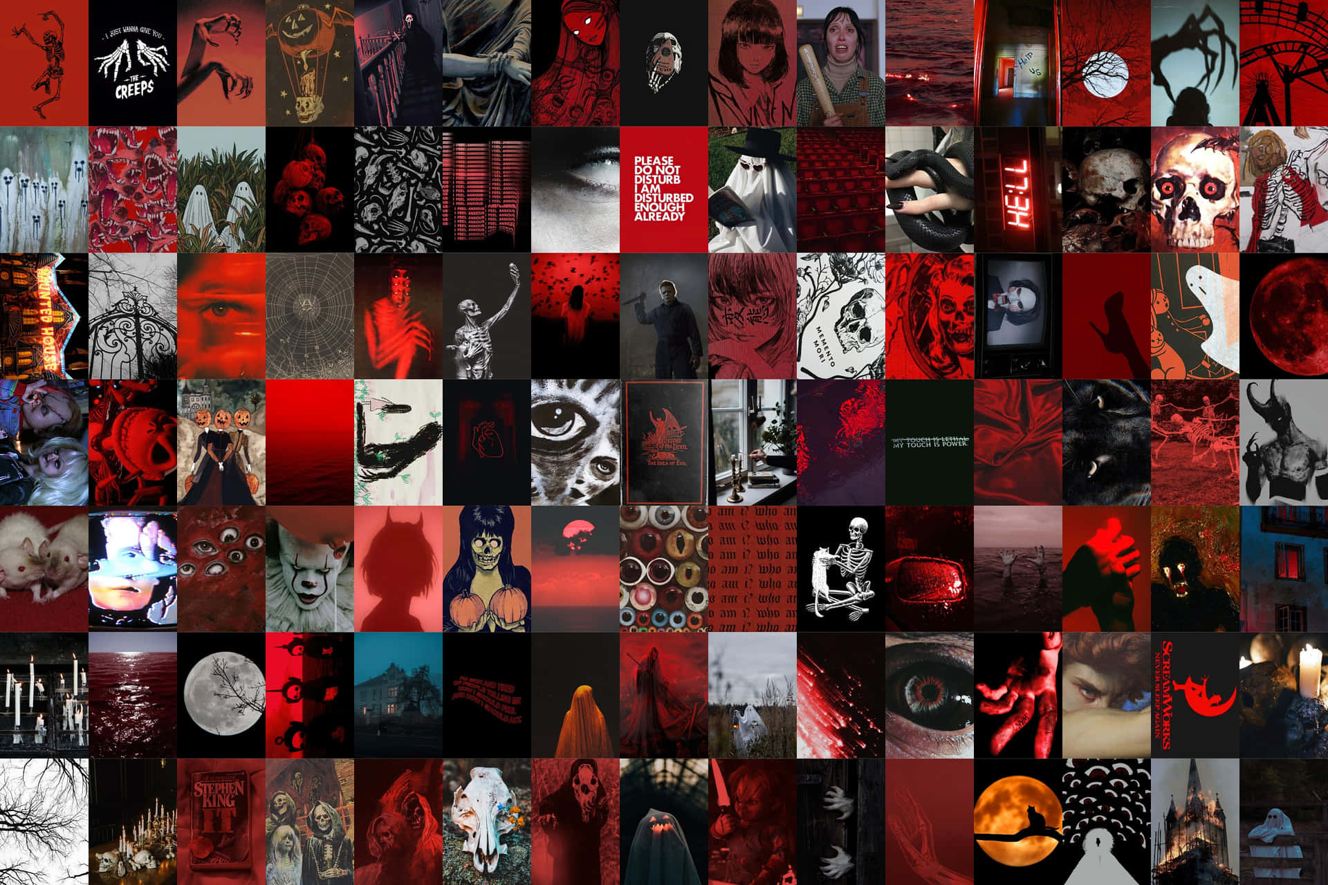 Grunge Halloween Collage Background