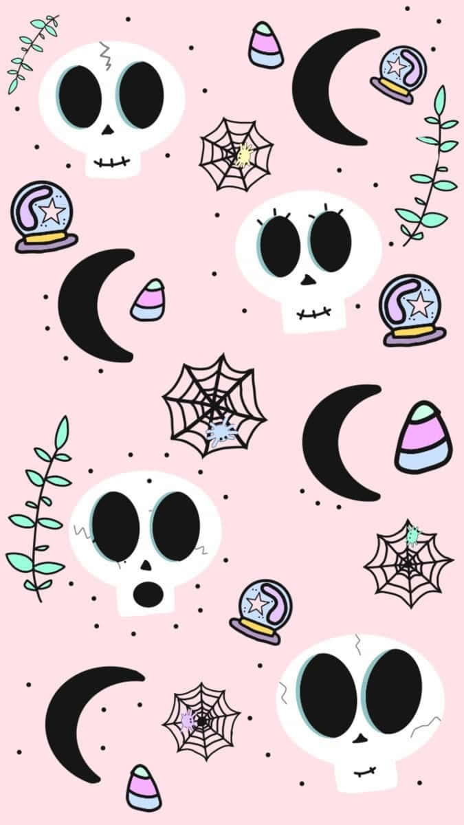 Grunge Halloween Pattern Background