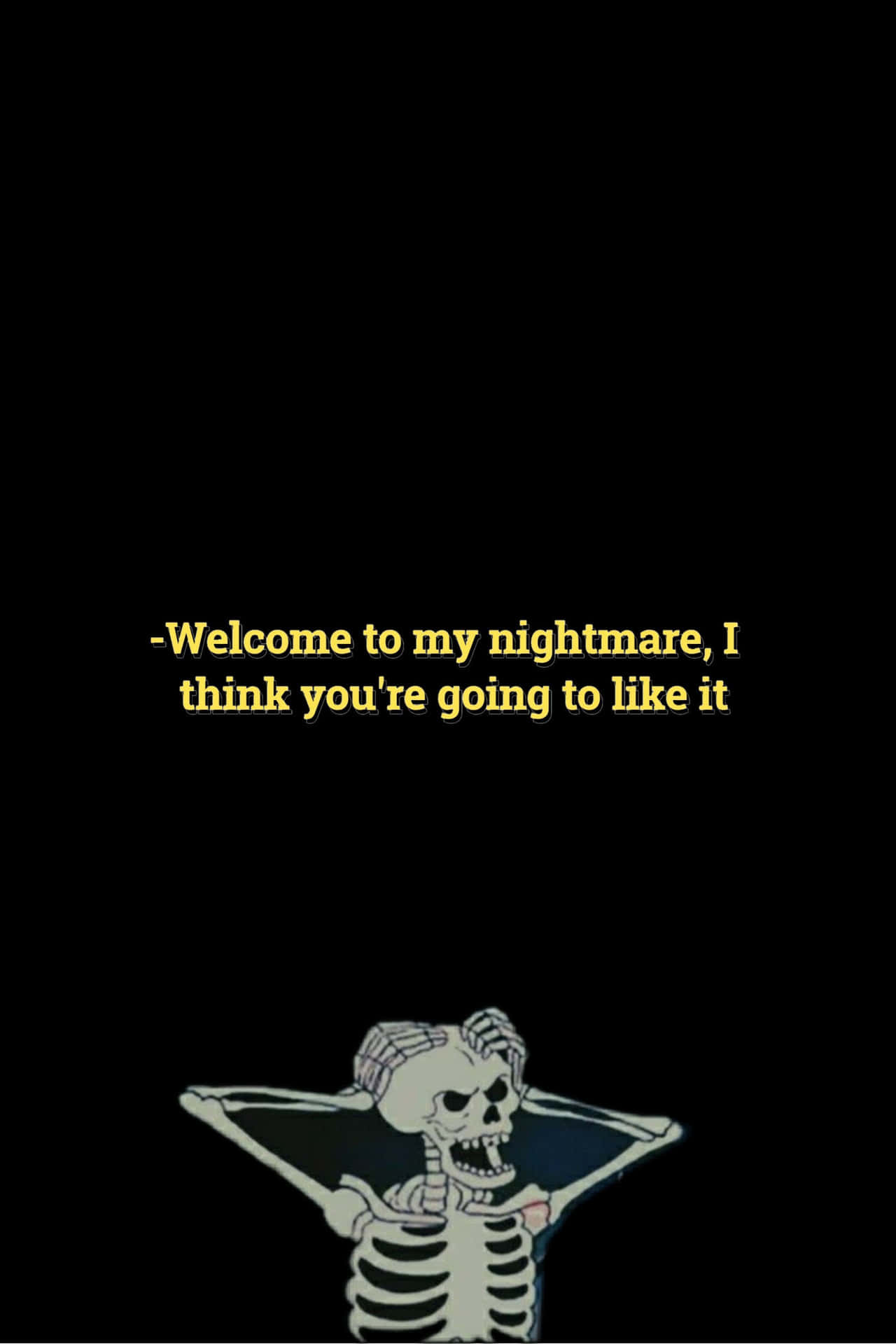 Grunge Halloween Skeleton Quote