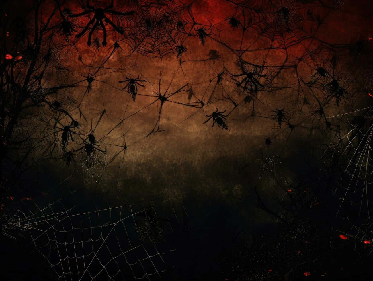 Grunge Halloween Spider Backdrop Background