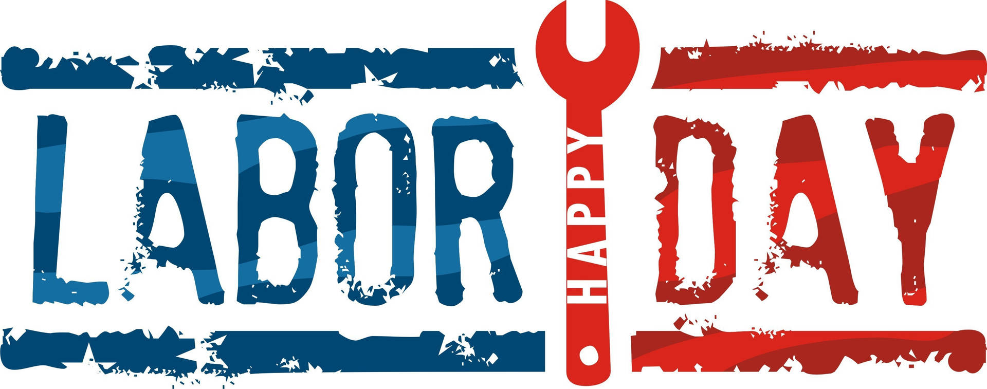 Grunge Happy Labor Day Logo Background