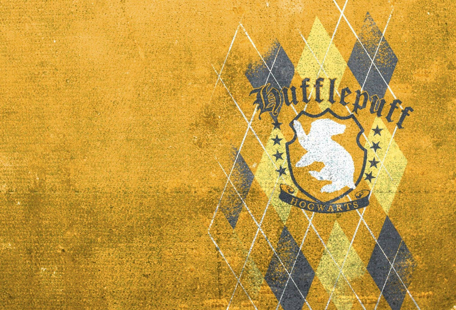 Grunge Hufflepuff Hogwarts Logo Background
