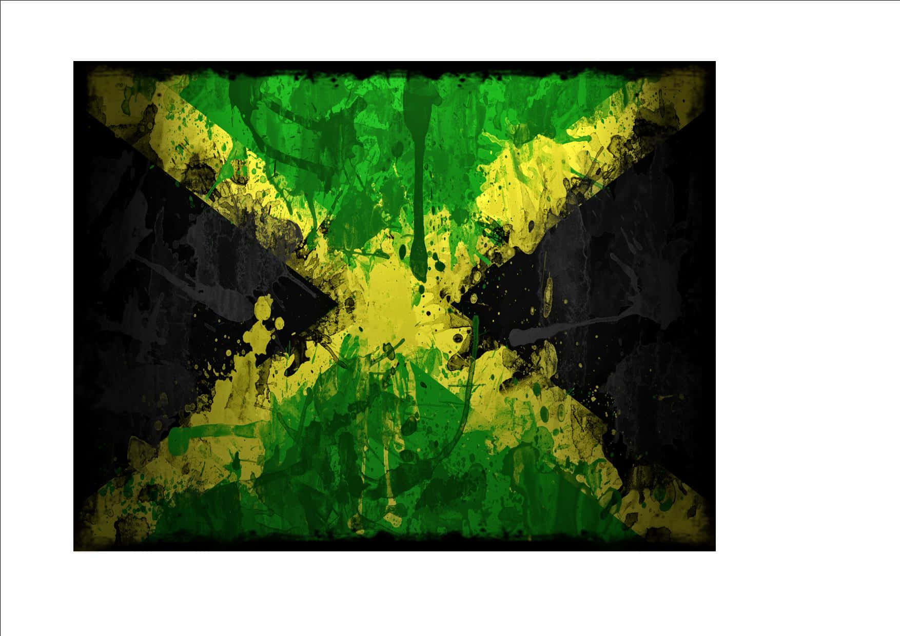 Grunge_ Jamaica_ Flag_ Artwork Background