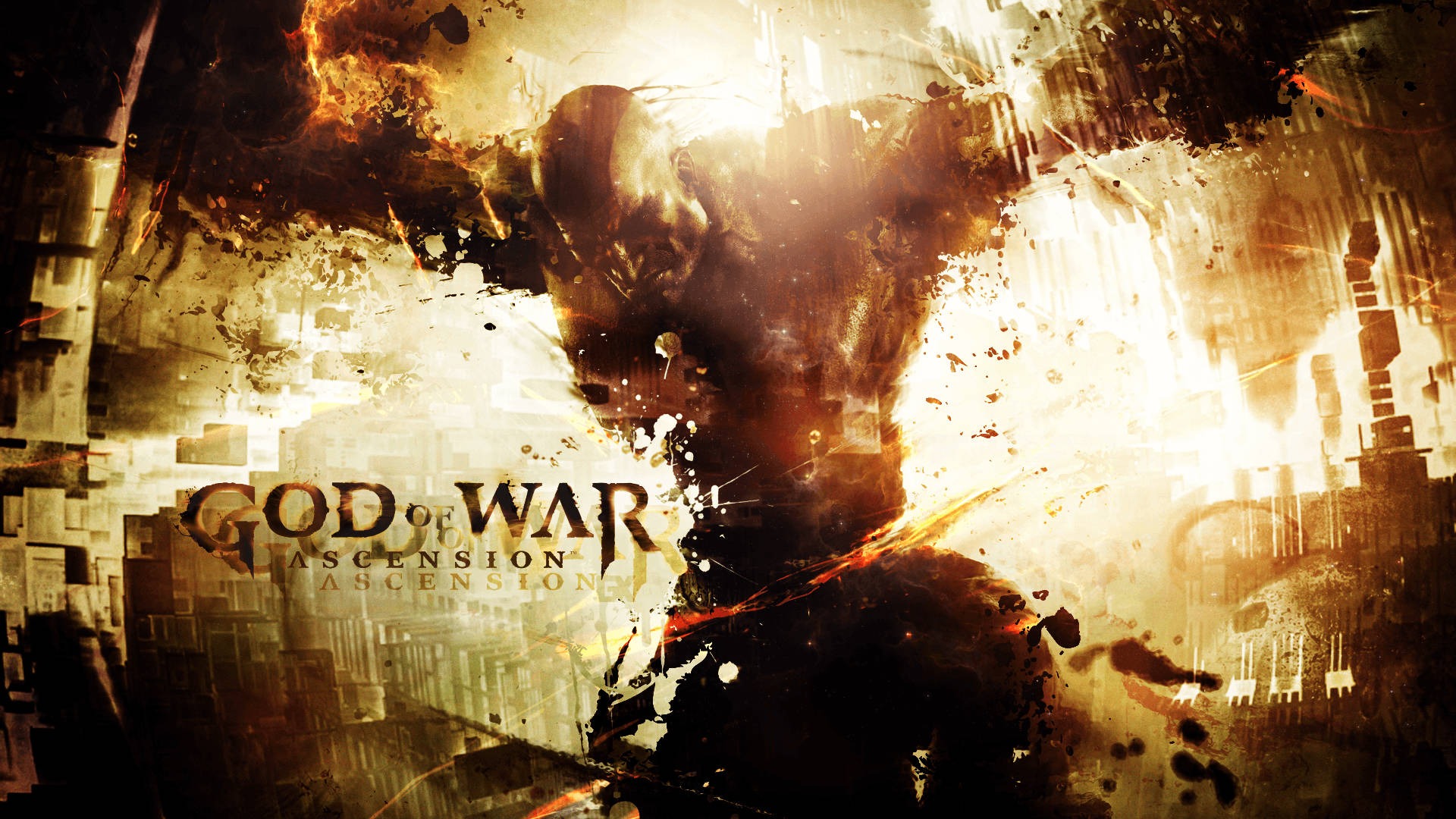 Grunge Kratos Of God Of War Background