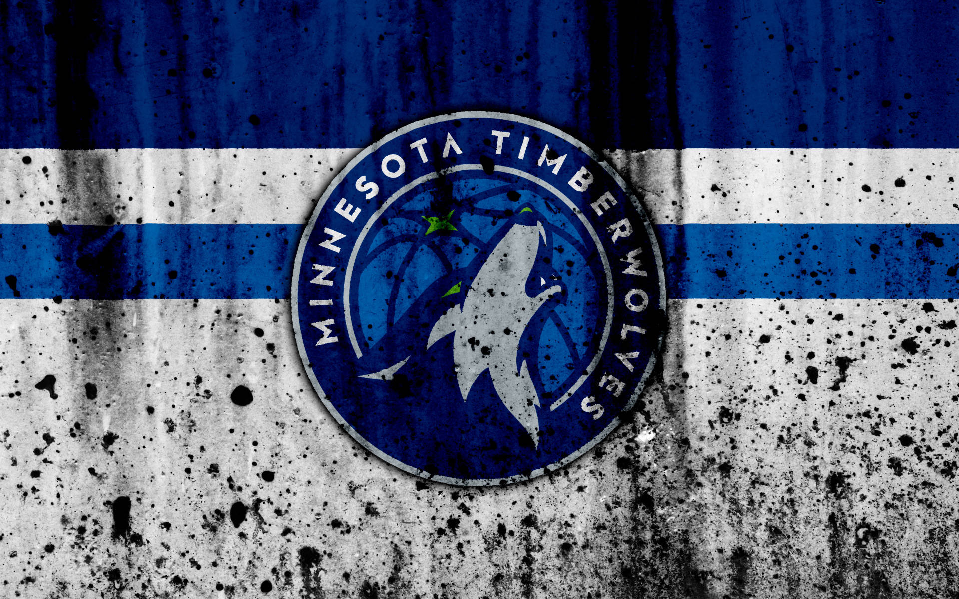 Grunge Minnesota Timberwolves Emblem Background